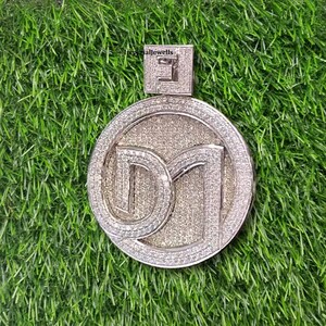 Customized Unique Style Letter Pendant 925 Sterling Silver Cz/Moissanite Diamond 3D / Hiphop / Iceout / Customized / Personalized / Photo