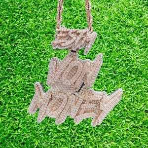 Customized Hand Made letter Pendant 925 Sterling Silver Cz/Moissanite Diamond 3D / Hiphop / Iceout / Customized / Personalized / Photo