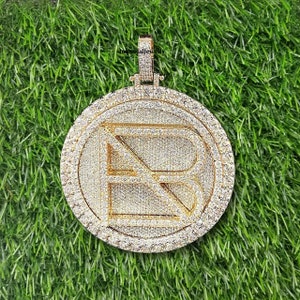 Customized Unique Style Letter Pendant 925 Sterling Silver Cz/Moissanite Diamond 3D / Hiphop / Iceout / Customized / Personalized / Photo