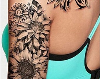 Temporary Tattoo Sleeve Women Etsy