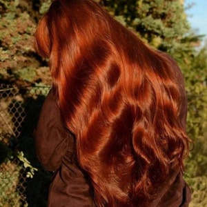 24” COPPER Human Hair Red Wavy Wig | Lace Front Wig | Long Curly Lace Wig | BRAND NEW 100% Human Hair