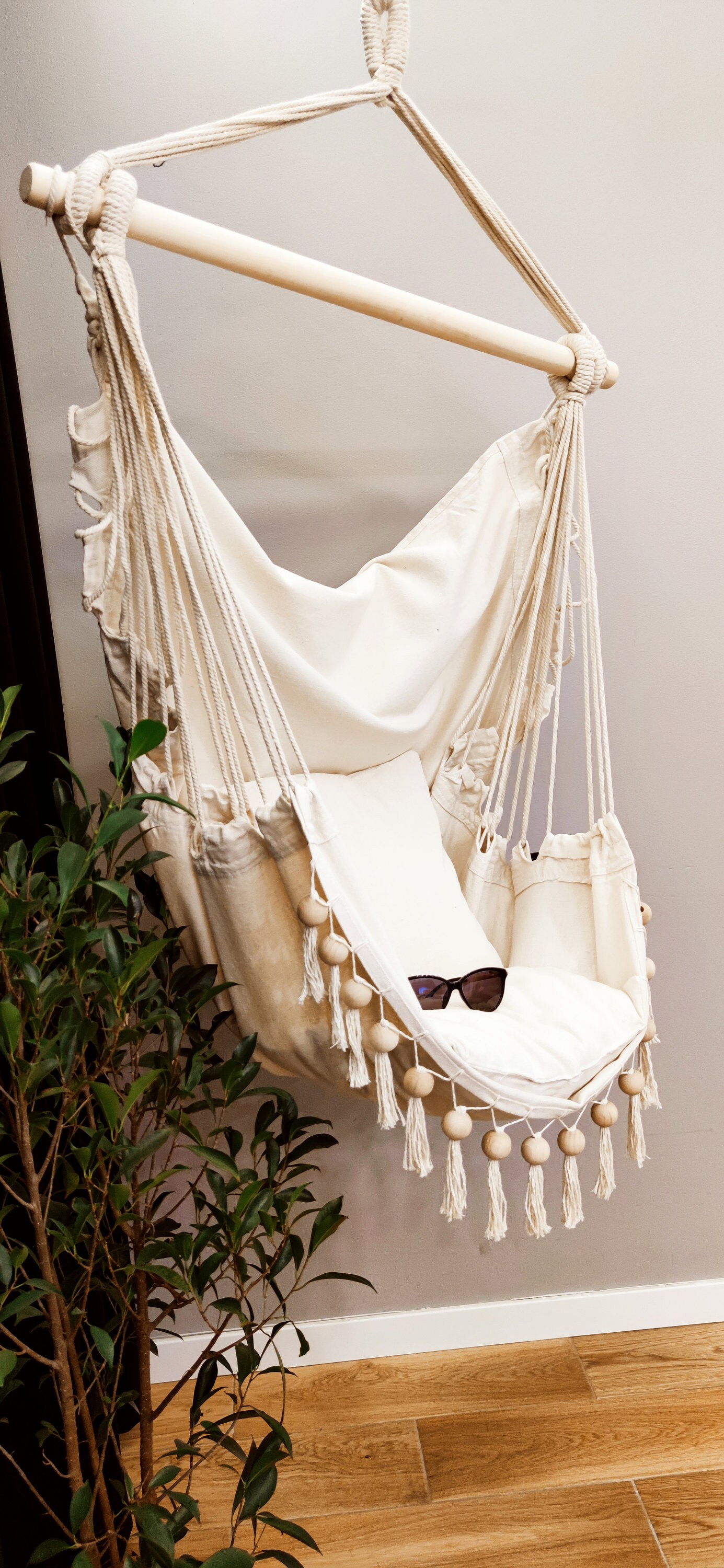 KOMOREBI Hammock Chair | Hanging Rope Swing for Indoor & Outdoor | Soft & D＿並行輸入品