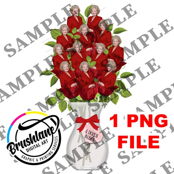 A dozen Roses / Red Roses/ Golden/ Girls  Valentines Clip art / Digital Download