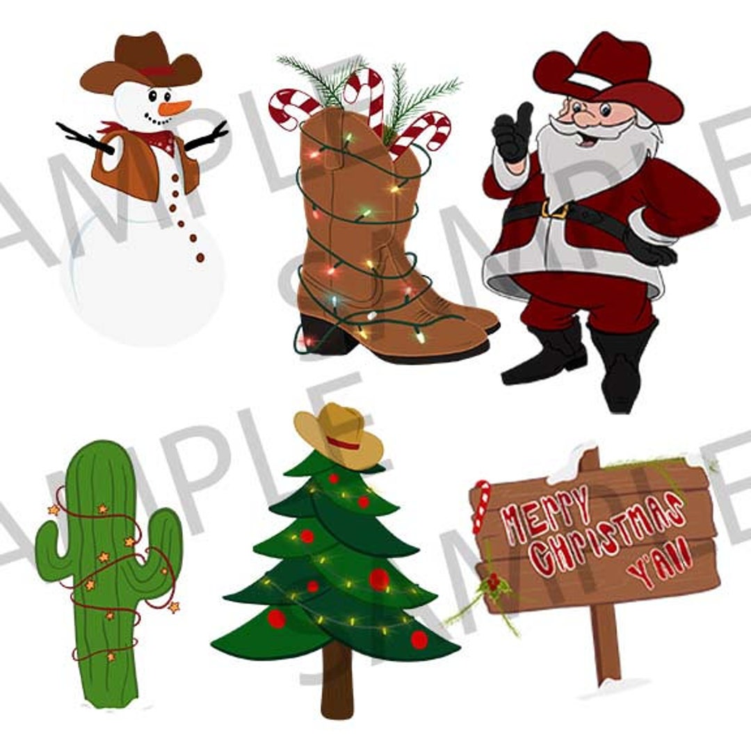 Western Christmas Clip Art / Digital Download Pngs ONLY - Etsy