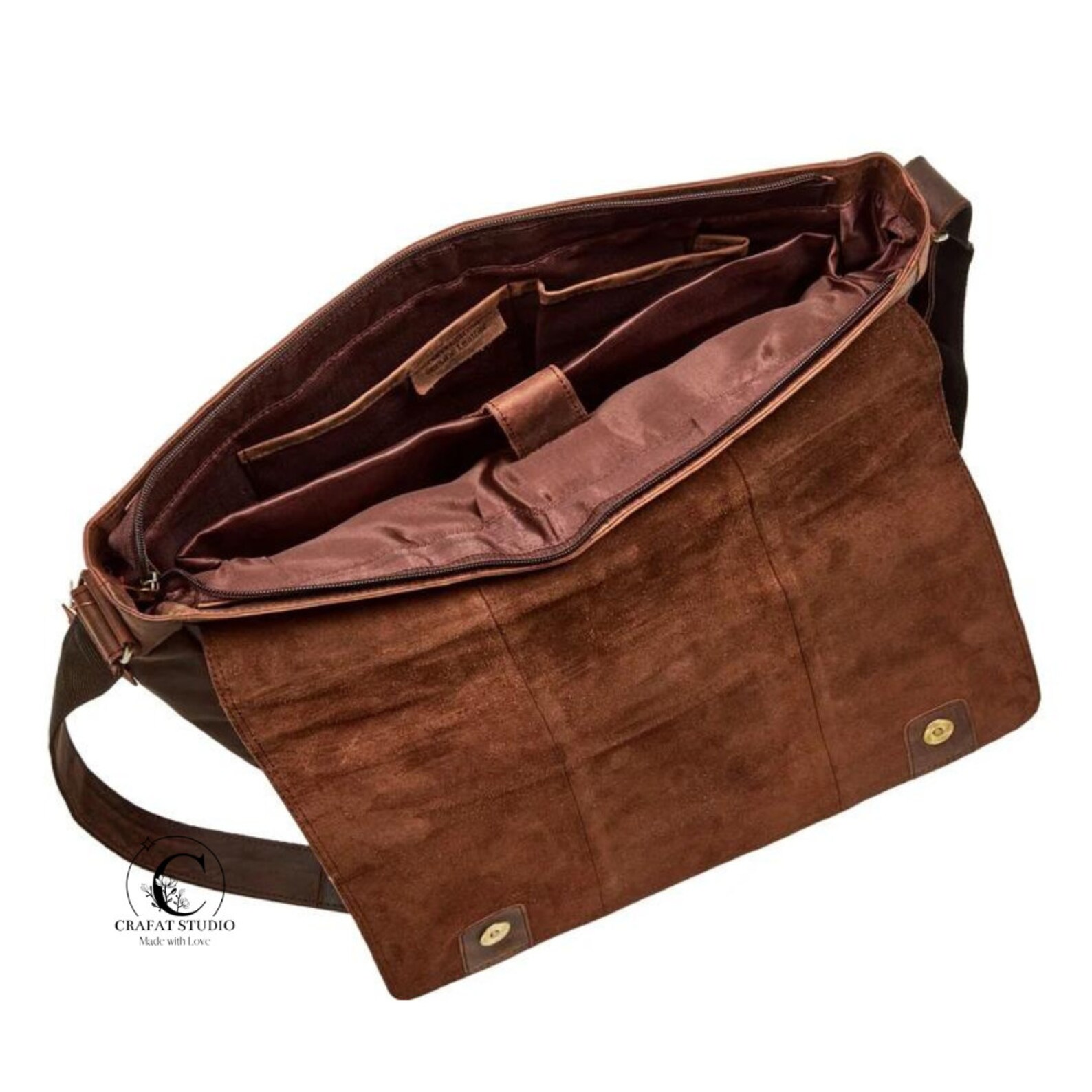 Genuine Buffalo Leather Messenger Bag College Bag Laptop Bag Etsy