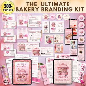 Ultimate Bakery Branding Kit, Bakery Business Forms Bundle, Instagram Posts, Bakery Planner, Baking Invoice Cake Price List Cake Order Forms