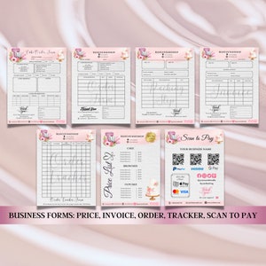 EDITABLE Modern Business Form Templates, Order Tracker Form, Printable Invoice Delivery Note Form, Business Form Small Business Packing Slip