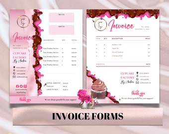 Cake Invoice Template Editable, Custom Order Form Printable for Small Business , Bakery Custom Cake Invoice, Instant Download, Add Your Logo