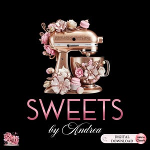 Pink Gold Bakery logo, Cake Baking logo, Stylish Custom Pastry Logo, Cake Logo, Cupcake Logo, Modern Logo, Bakeshop Logo Professional Logo