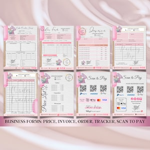 EDITABLE Modern Business Form Templates, Order Tracker Form, Printable Invoice Delivery Note Form, Business Form Small Business Packing Slip