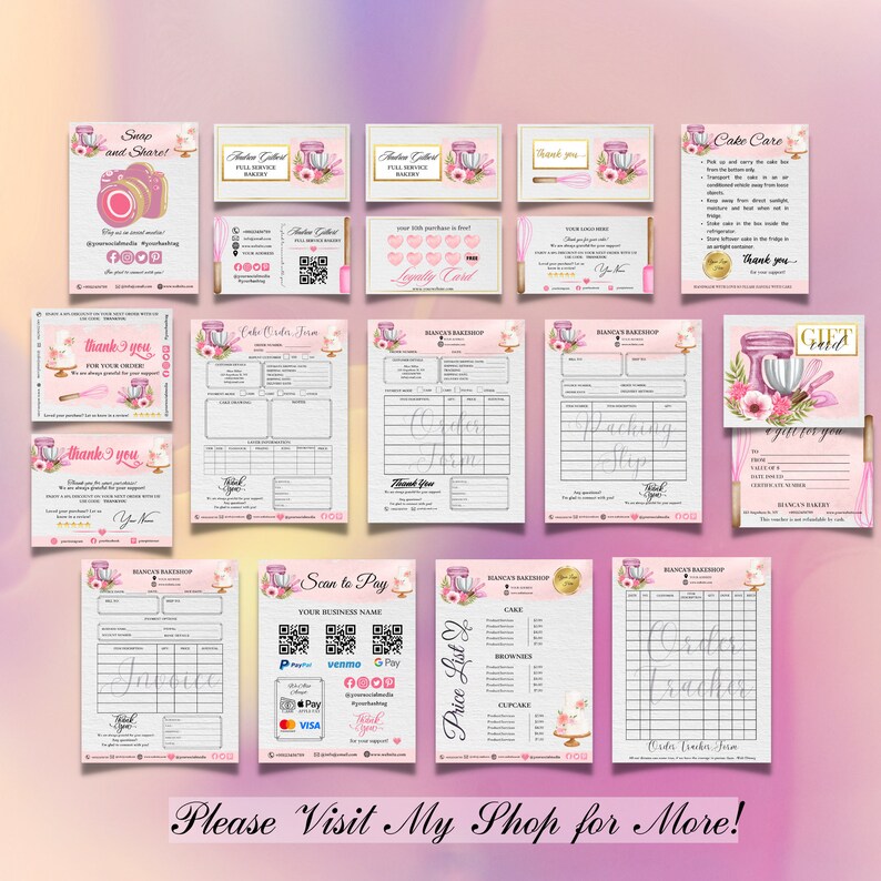 Custom Cake Editable Care Card, Printable Cake Care Template Wedding