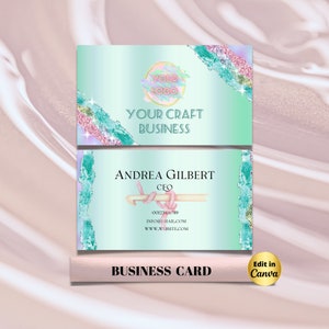 MODERN Creative Watercolor CROCHET Business Card Template DIY Business Card Editable Printable Business Card Design Yarn Crochet Artist