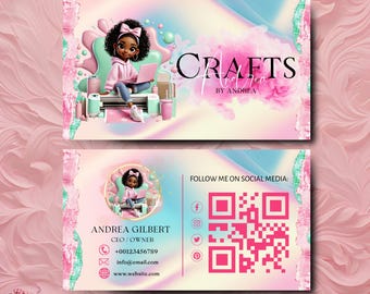 Craft Business Card Design: T-shirt, Tumbler Maker (Digital Download)