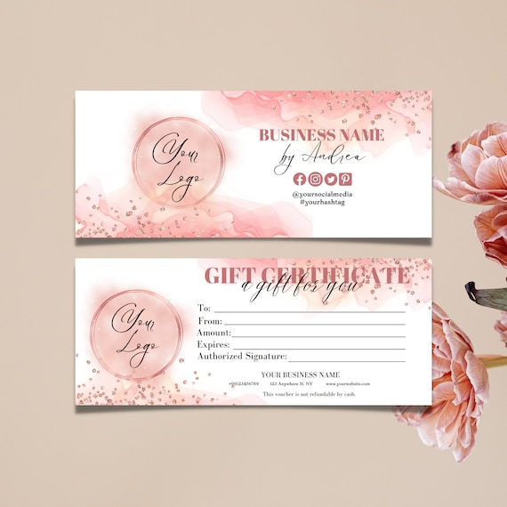 Image 9 for Pink Gift Certificate Template