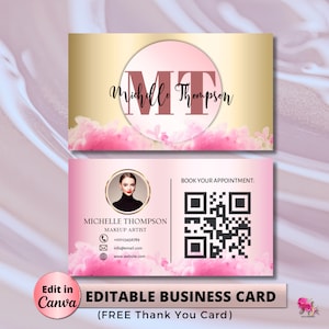 Pink Esthetician Business Card Template, Pink Gold Resin Business Card Business Card, DIY Business Card, Canva Template Beauty Spa Lash Card