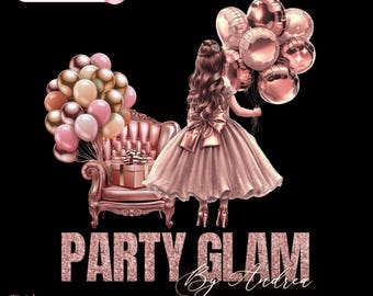 Rose Gold Event Planner Logo, DIY Customizable Glitter Logo, Event Business, Wedding Planner, Event Planner, Party Planning Logo Template