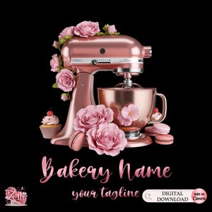 Bakery Logo, Baking Logo, Stylish Custom Pastry Logo, Cake Logo, Cupcake Logo, Modern Logo, Bakeshop Logo, Professional Logo, Edit in Canva