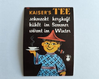 Pubblicità vintage del tè tedesco – Kaiser’s Tee – Materiale cartaceo effimero di metà secolo