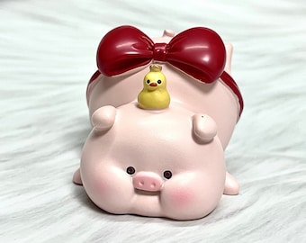CUTE PIG SCULPTURE Pig Animal Miniature Solid Sculpture Pig Figurine Pig Statue Pig Ornament Table Decor Shelf Décor Pig Miniature Toy