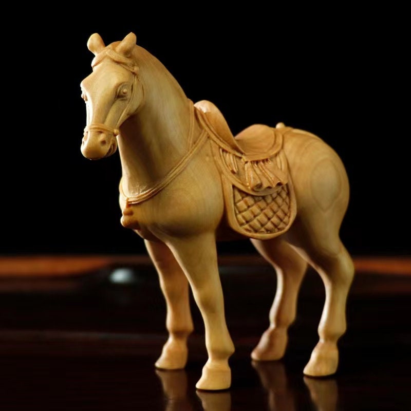 WOOD HORSE CARVING Horse Animal Miniature Solid Wooden Horse Etsy