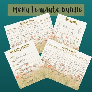 Menu Template Bundle
