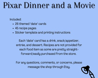 Pixar Dinner and a Movie