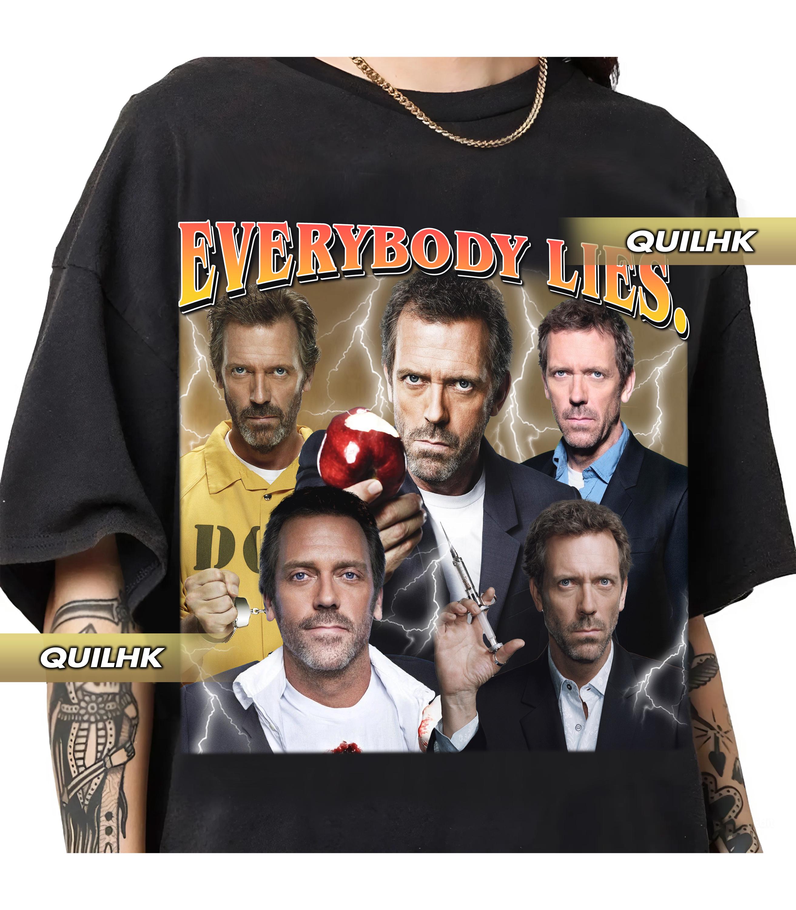 Everybody Lies Dr House Retro 90s Style Vintage Rap Tee Shirt
