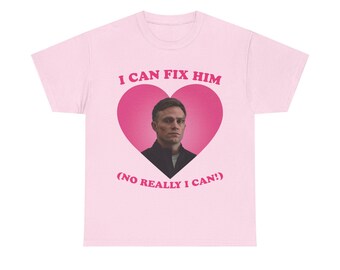 I can fix him pink heart Wilson Bethel as Bullseye shirt