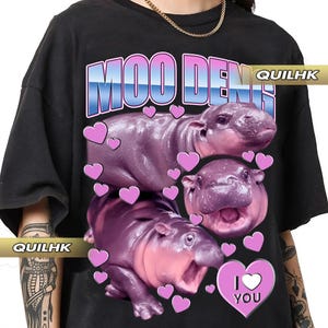 Moo Deng I love you I heart you Shirt