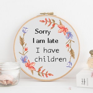 Kids Cross Stitch Pattern #958, Cross Stitch PDF, Modern Stitch Design, Counted Cross Stitch, Embroidery Art, Quote Decor, Wall Art