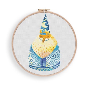 Wizard Cross Stitch Pattern, Instant Download PDF, Nursery Decor, Modern Chart Tutorial, Magic Pattern, Cross Stitch Art, Embroidery Gift