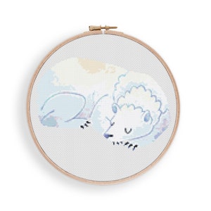 Polar Bear Cross Stitch Pattern, Instant Download PDF, Counted Cross Stitch, Cross Stitch Art, Embroidery Art, Nursery Decor, Boho Art Gift