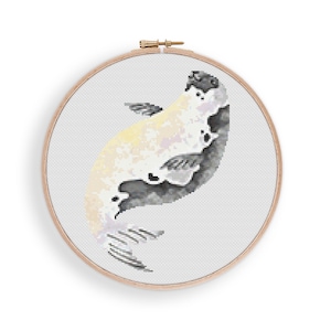 Harp Seal Cross Stitch Pattern, Instant Download PDF, Boho Art Decor, Modern Chart Tutorial, Animal Art, Cross Stitch Art, Embroidery Gift
