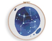 Cross Stitch Pattern, Virgo Zodiac Decor, Counted Cross Stitch, Cross Stitch PDF, Modern Cross Stitch, Funny Cross Stitch, Digital Wall Art