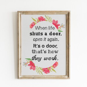 Funny Quote Cross Stitch Pattern #314, Cross Stitch PDF, Modern Stitch Design, Counted Cross Stitch, Embroidery Art, Quote Decor, Wall Art