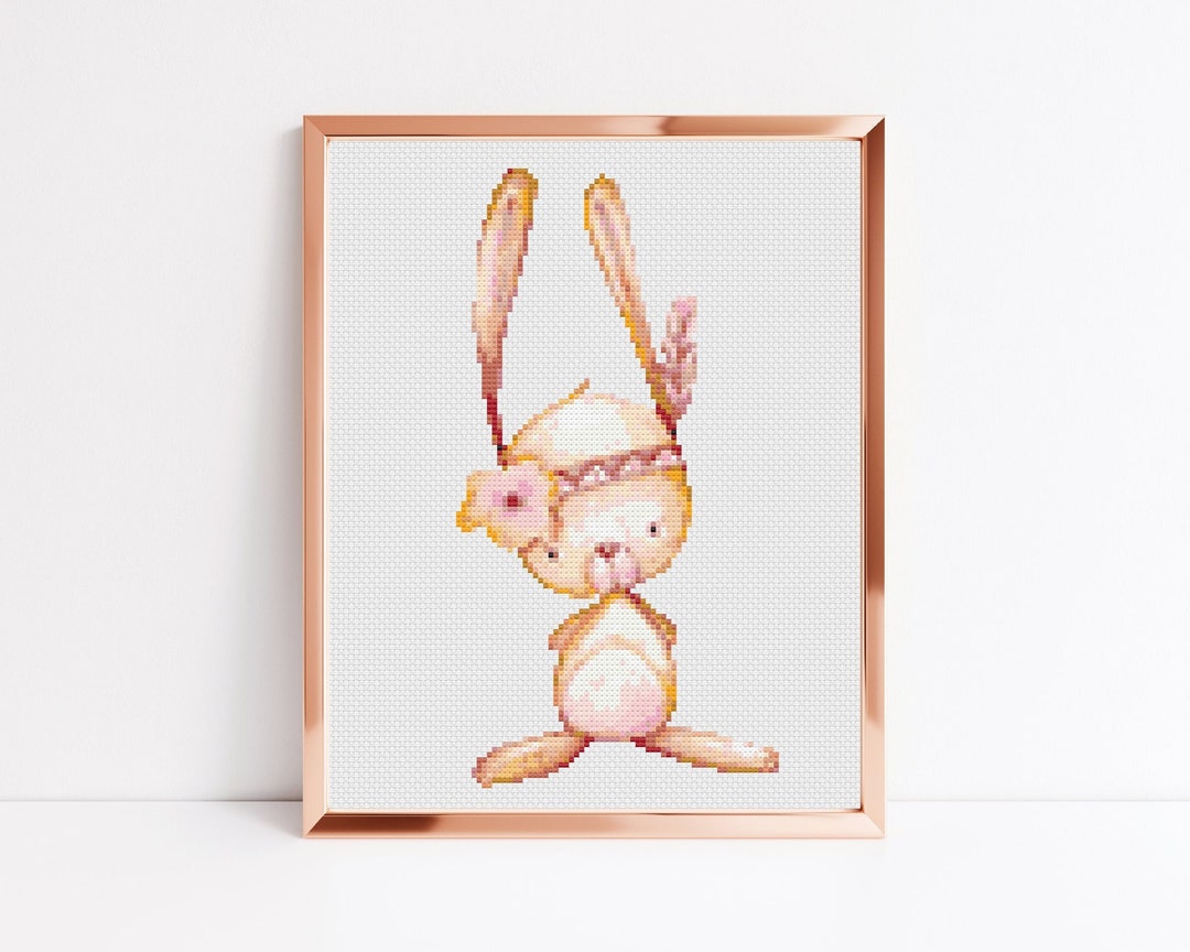 Rabbit Cross Stitch Pattern, Instant Download PDF Pattern, Counted ...