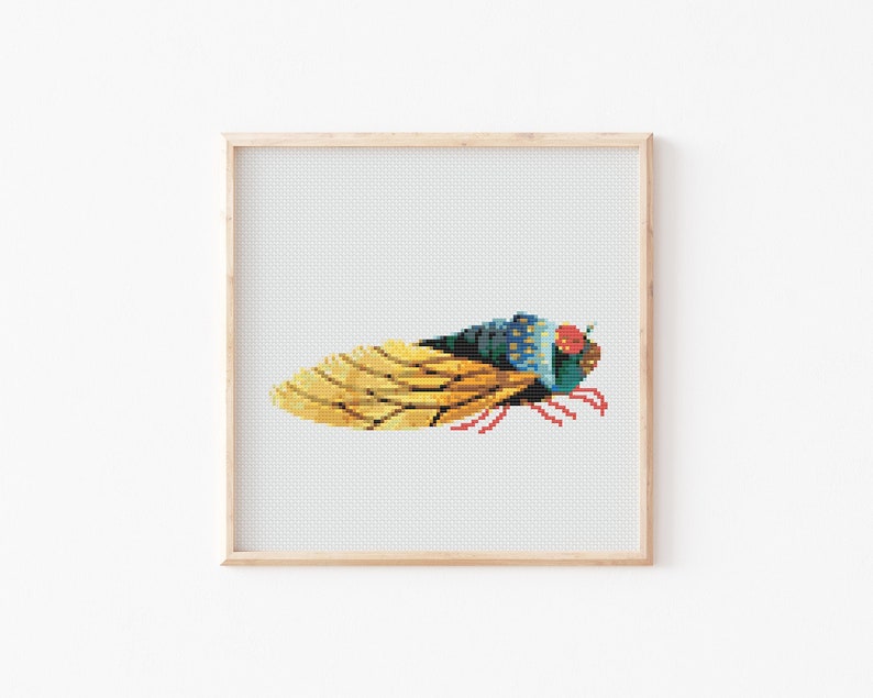 Cicada Cross Stitch Instant Download Pattern PDF Modern - Etsy