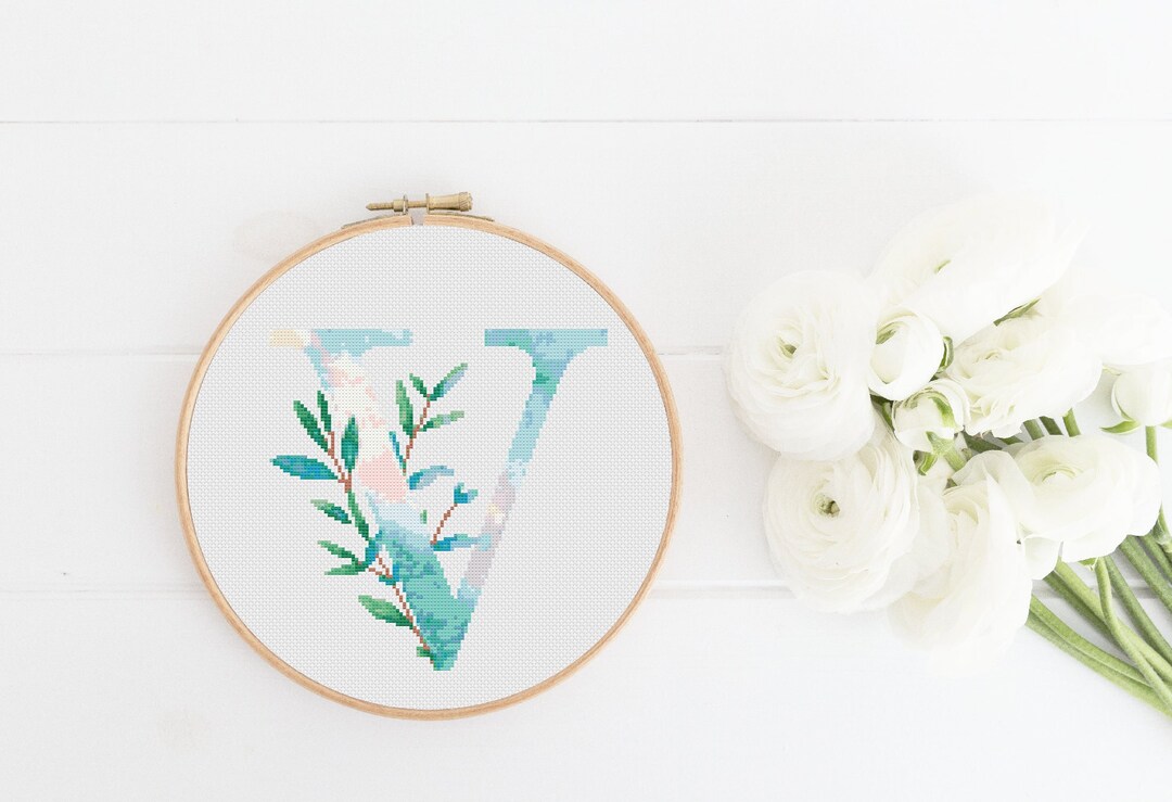 Letter V Pattern, Instant Download PDF, Modern X Stitch Pattern ...