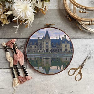 Biltmore Nachlass Kreuzstich, sofortiger Download PDF, Spukhaus X Stitch Muster, Landschaft Kreuzstich, gruselige Wohnkultur, X Stitch Geschenk