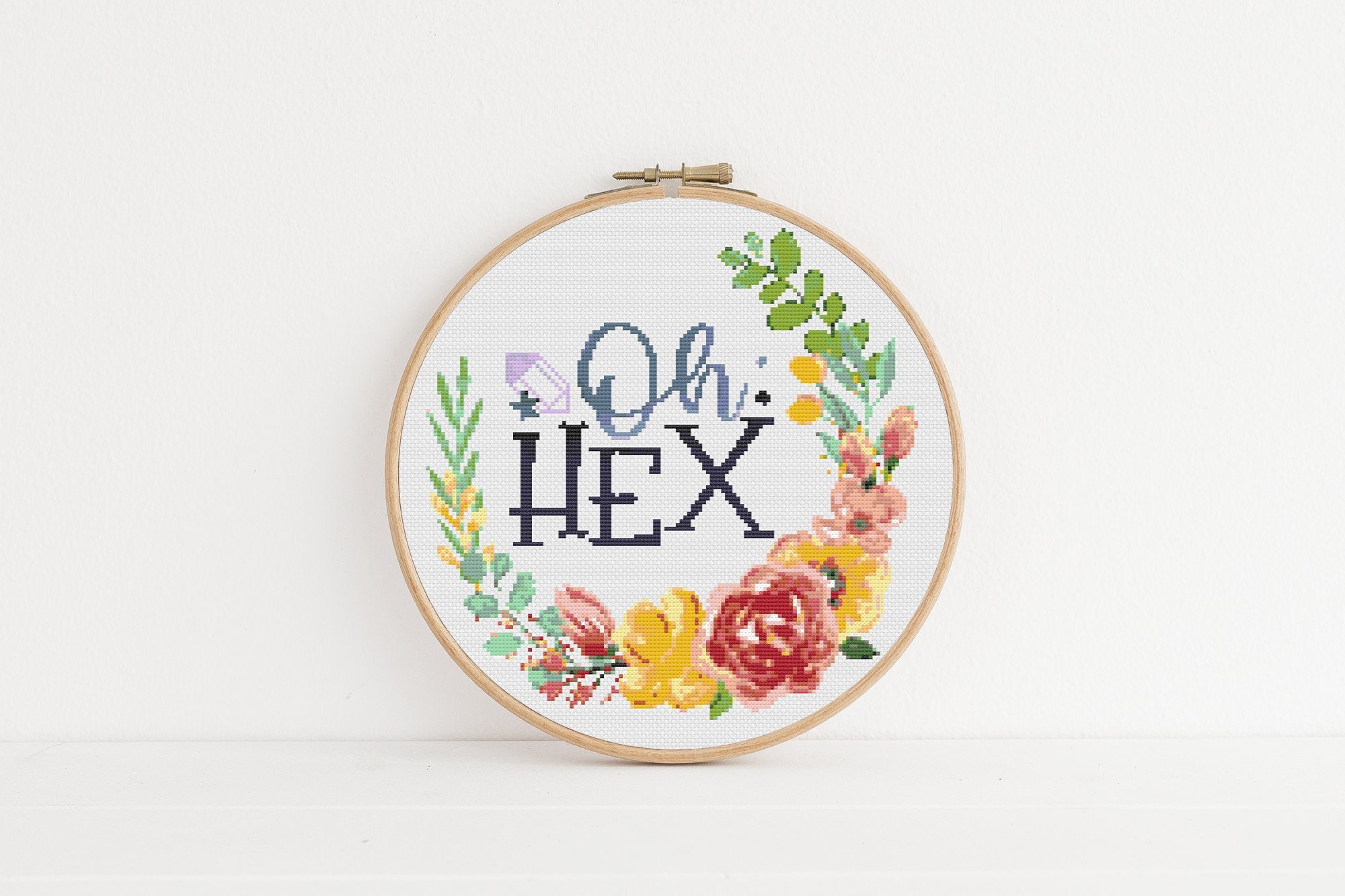 Oh Hex Cross Stitch Pattern #345, Cross Stitch PDF, Modern