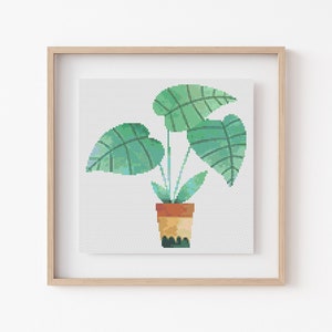 House Plant Cross Stitch Pattern, Instant Download PDF, Nursery Decor, Modern Stitch Chart, Embroidery Pattern, Cross Stitch Art, Floral Art