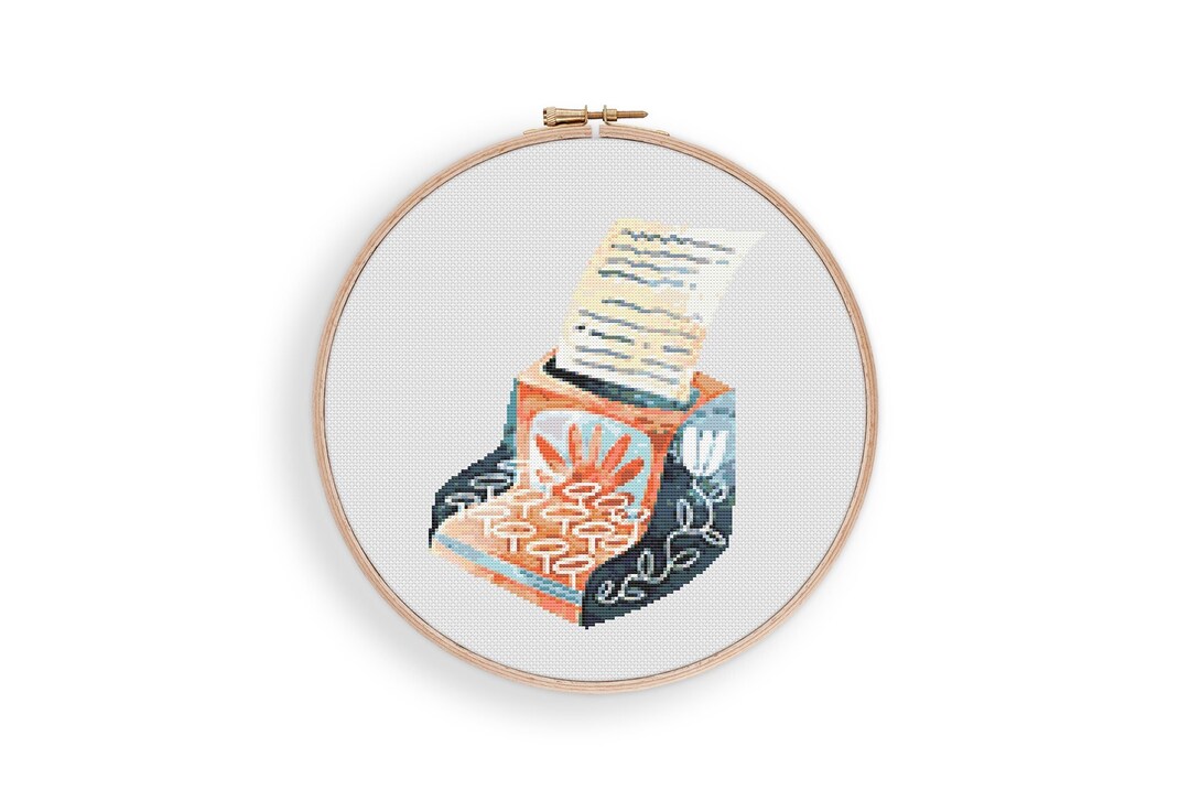 Typewriter Cross Stitch Pattern, Instant Download PDF, Cross Stitch Art ...