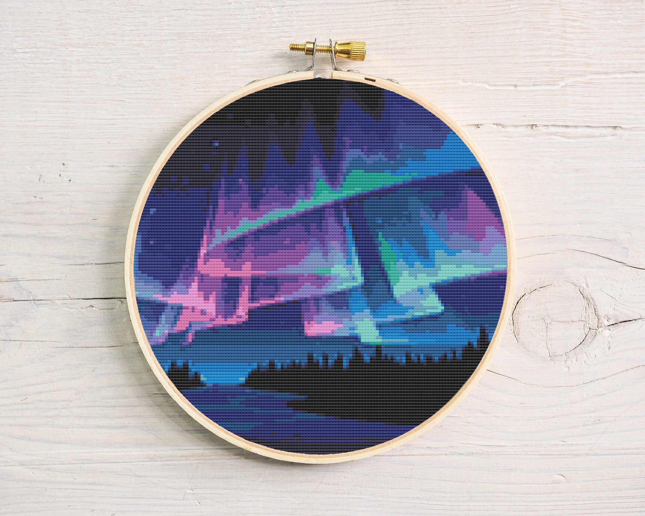 Northern Lights Cross Stitch Instant Download Pattern - Etsy Canada