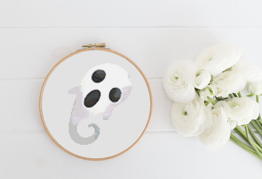 Ghost Stitching Pattern Ghost Cross Stitch Pattern, Instant Download PDF, Nursery Wall Decor ...