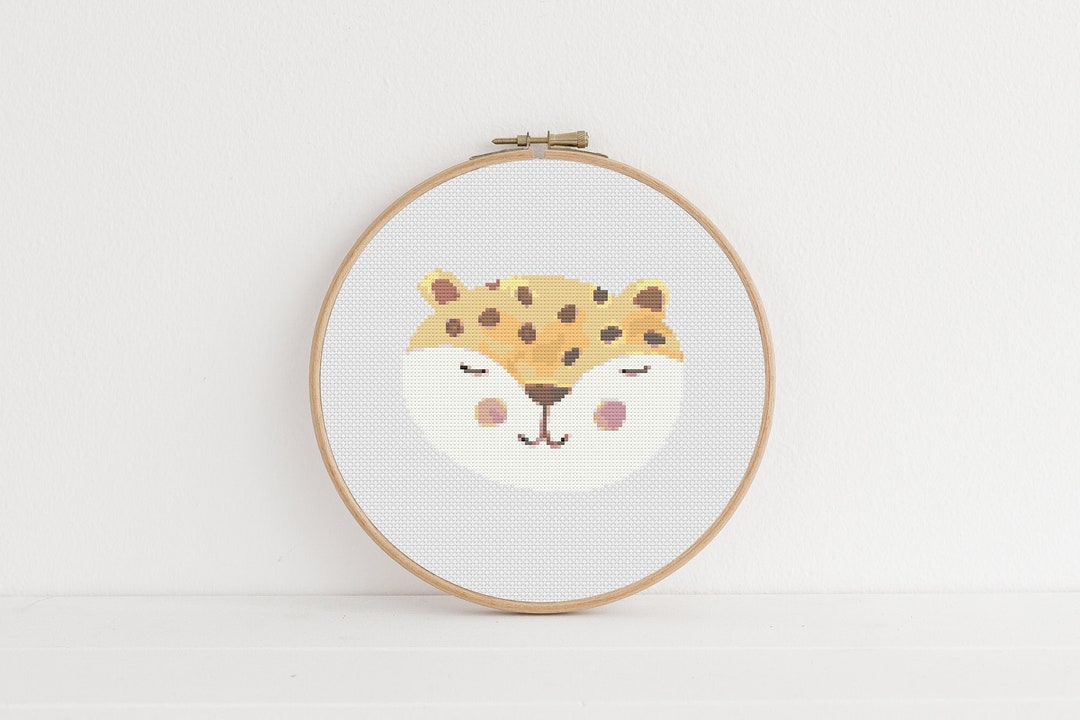 Cheetah Cross Stitch Pattern, Instant Download PDF Pattern, Boho Stitch ...