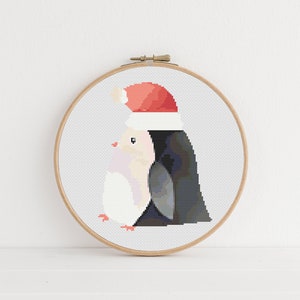 Penguin Cross Stitch Pattern, Instant Download PDF, Nursery Wall Decor, Modern Chart Tutorial, Animal Art, Cross Stitch Art, Embroidery Gift