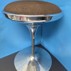 Heavy Vintage Mid-Century Modern SWIVEL TULIP Stool - 20&quot; Tall - Saarinen/Burke