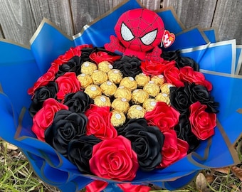 Spiderman Rose & Chocolate Bouquet, Eternal Roses