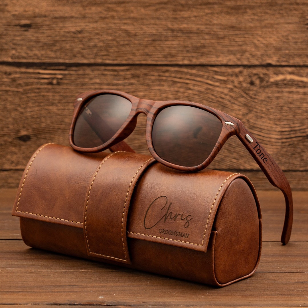 Groomsmen Gifts, Personalized Wood Sunglasses, Groomsman Gift Box, Best