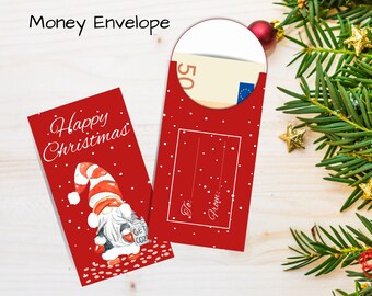 Weihnachtswichtel: Geldgeschenk Geldbeutel zum Ausdrucken (PDF)